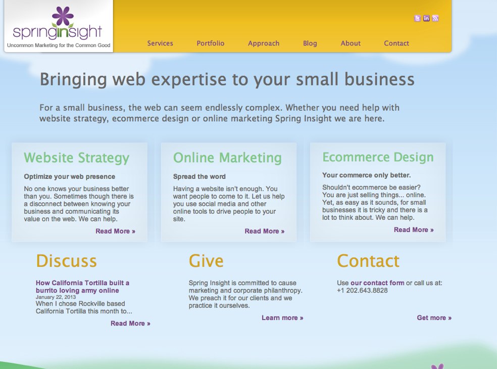 Spring Insight - Web Strategy Online Marketing and Ecommerce Design