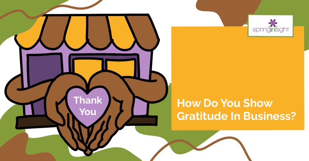 Hands holding a heart with the words “thank you,” concept for showing gratitude in business