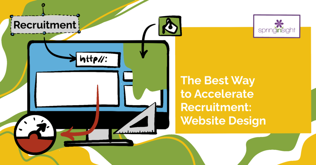 Recruitment web page in website builder, concept for website design for recruitment
